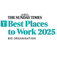 The Sunday Times Best Places to Work 2025 award winner The Sunday Times Best Places to Work 2025 award winner